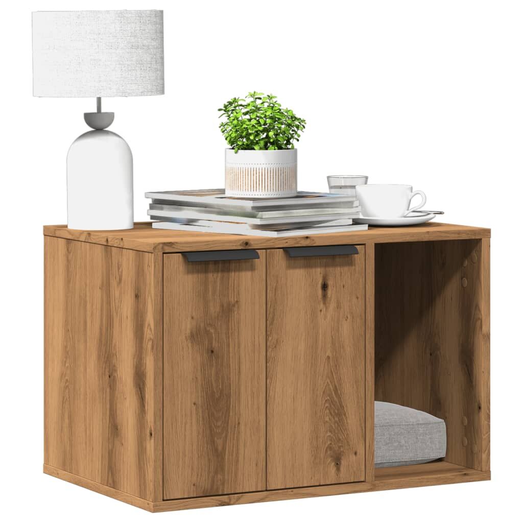 Vidaxl Mueble Arenero Para Gatos Madera Ingeniería Artisian 60x40x40cm_1