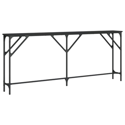 Mesa Consola Madera De Ingeniería Negro 180x23x75 Cm_0