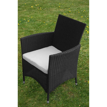 Vidaxl Set Comedor De Jardín 5 Piezas Y Cojines Ratán Sintético Negro_5