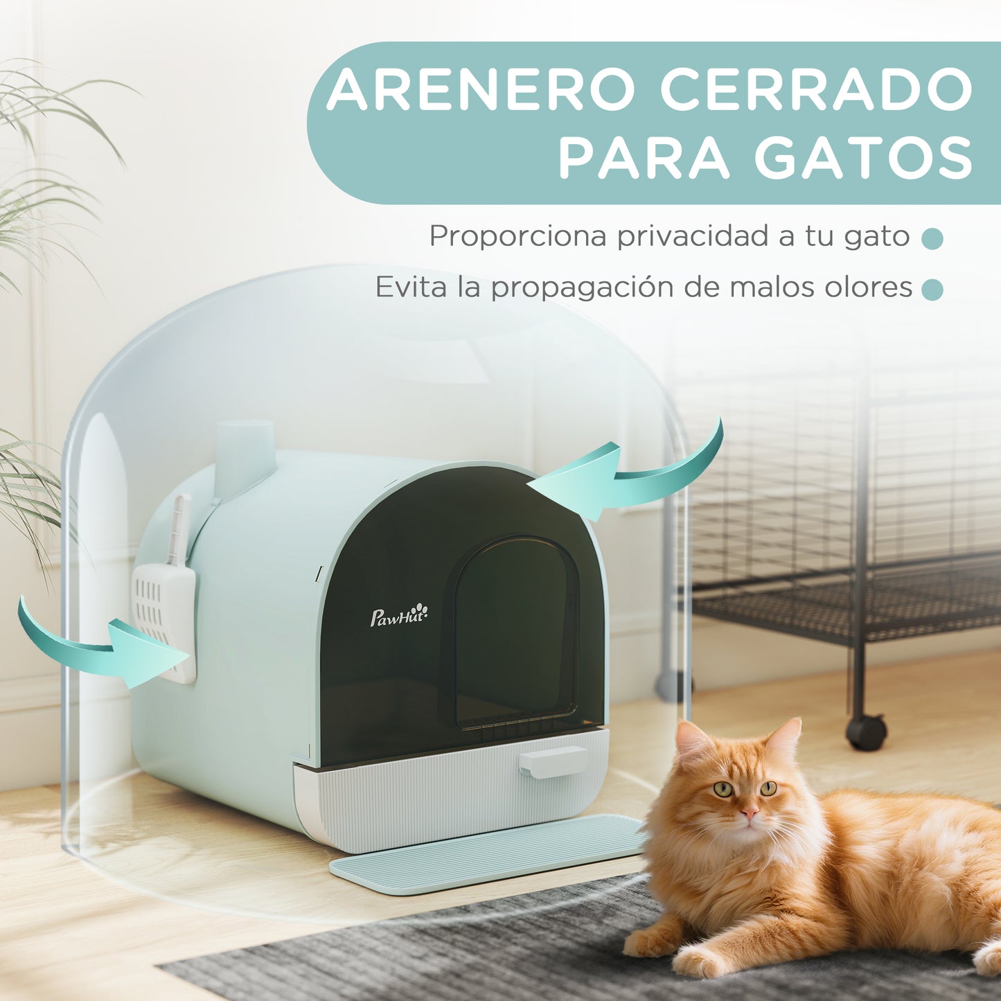 Pawhut Arenero Cerrado Para Gatos_4