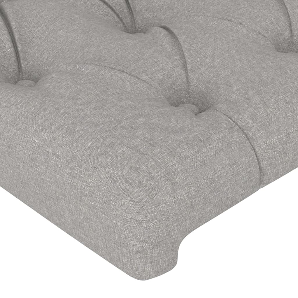 Estructura De Cama Con Cabecero De Tela Gris Claro 80x200 Cm / Vetonek_3