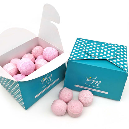 Caja 25 Mini Bombas Efervescentes Para Manicura Y Pedicura - Ablandan Durezas, Uñas Y Cutículas - Aroma Rosas_0