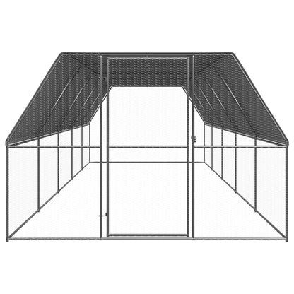 Vidaxl Jaula Gallinero De Acero Galvanizado 3x10x2 M_1