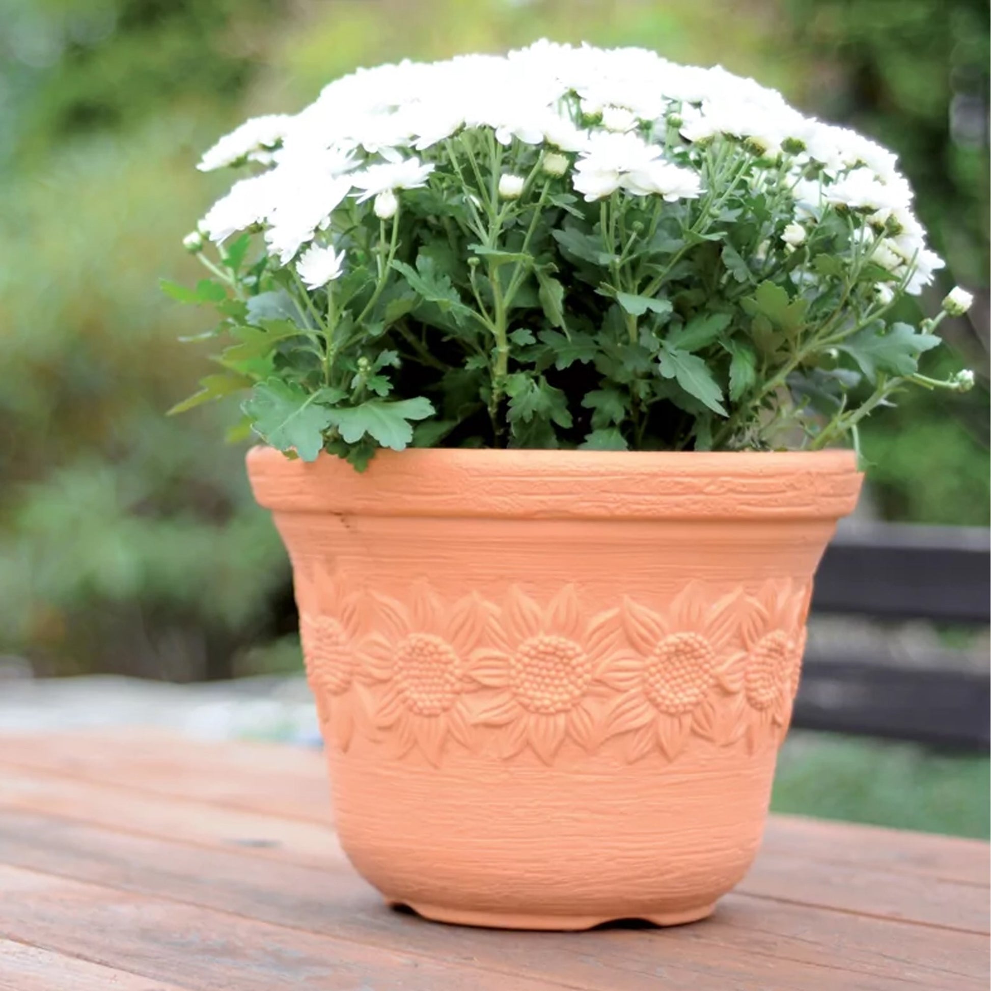 Maceta Sunny 22l., Dimensiones (mm) 400x400x307, Color Ladrillo_2