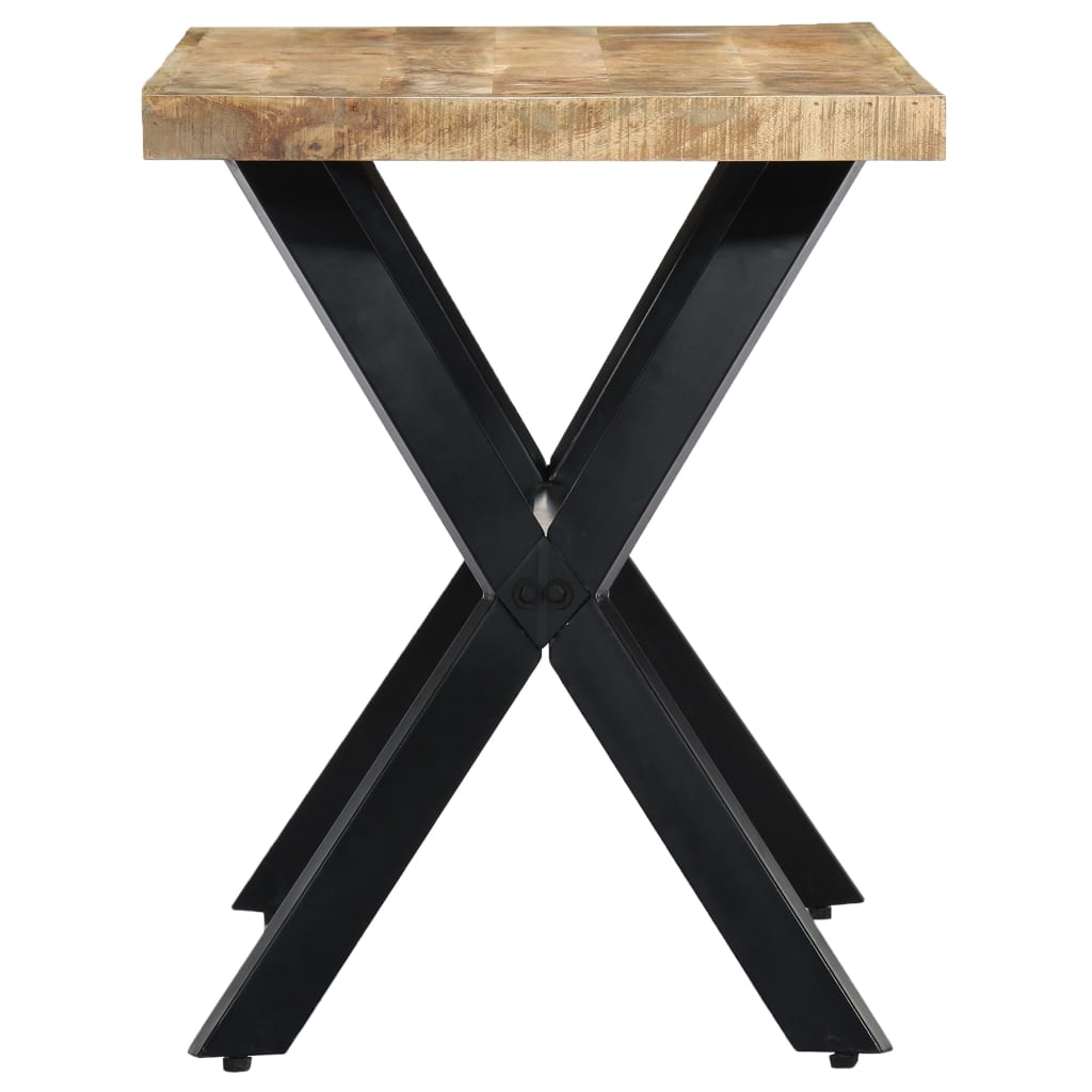 Mesa De Comedor Madera Maciza De Mango Rugosa 120x60x75 Cm_1