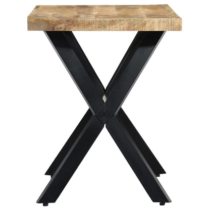 Mesa De Comedor Madera Maciza De Mango Rugosa 120x60x75 Cm_1