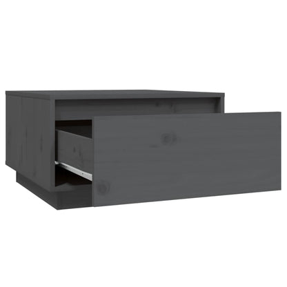 Mesa De Centro De Madera Maciza De Pino Gris 55x56x32 Cm_2