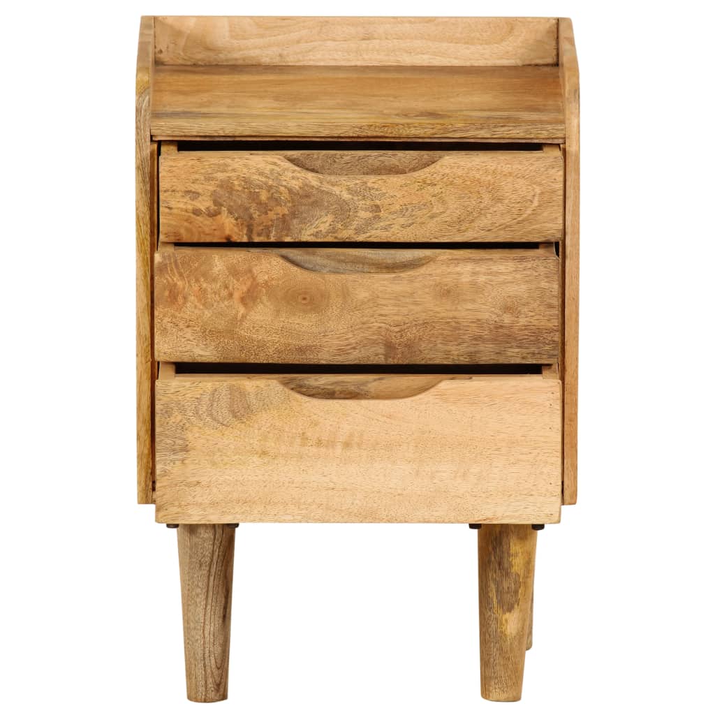 Mesita De Noche De Madera Maciza De Mango 40x30x59,5 Cm_1