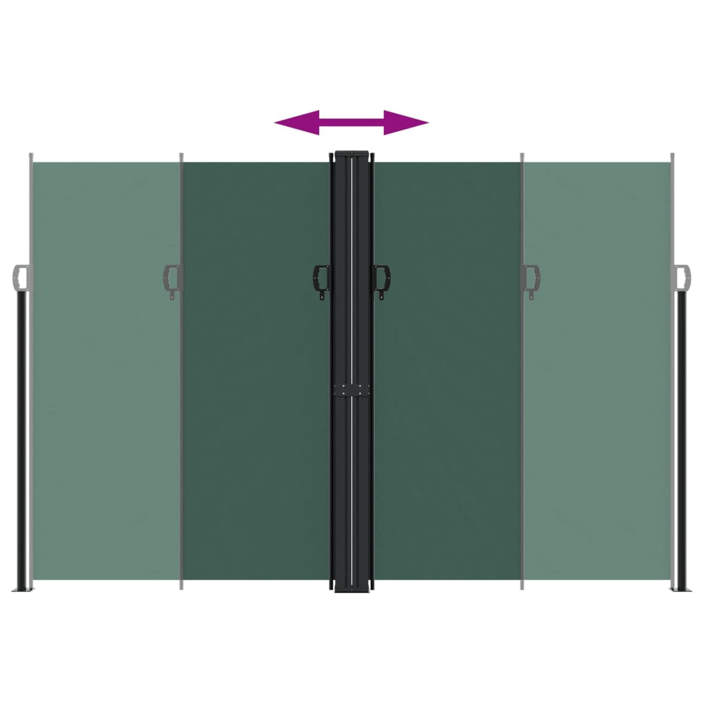 Vidaxl Toldo Lateral Retráctil Verde Oscuro 220x600 Cm_4
