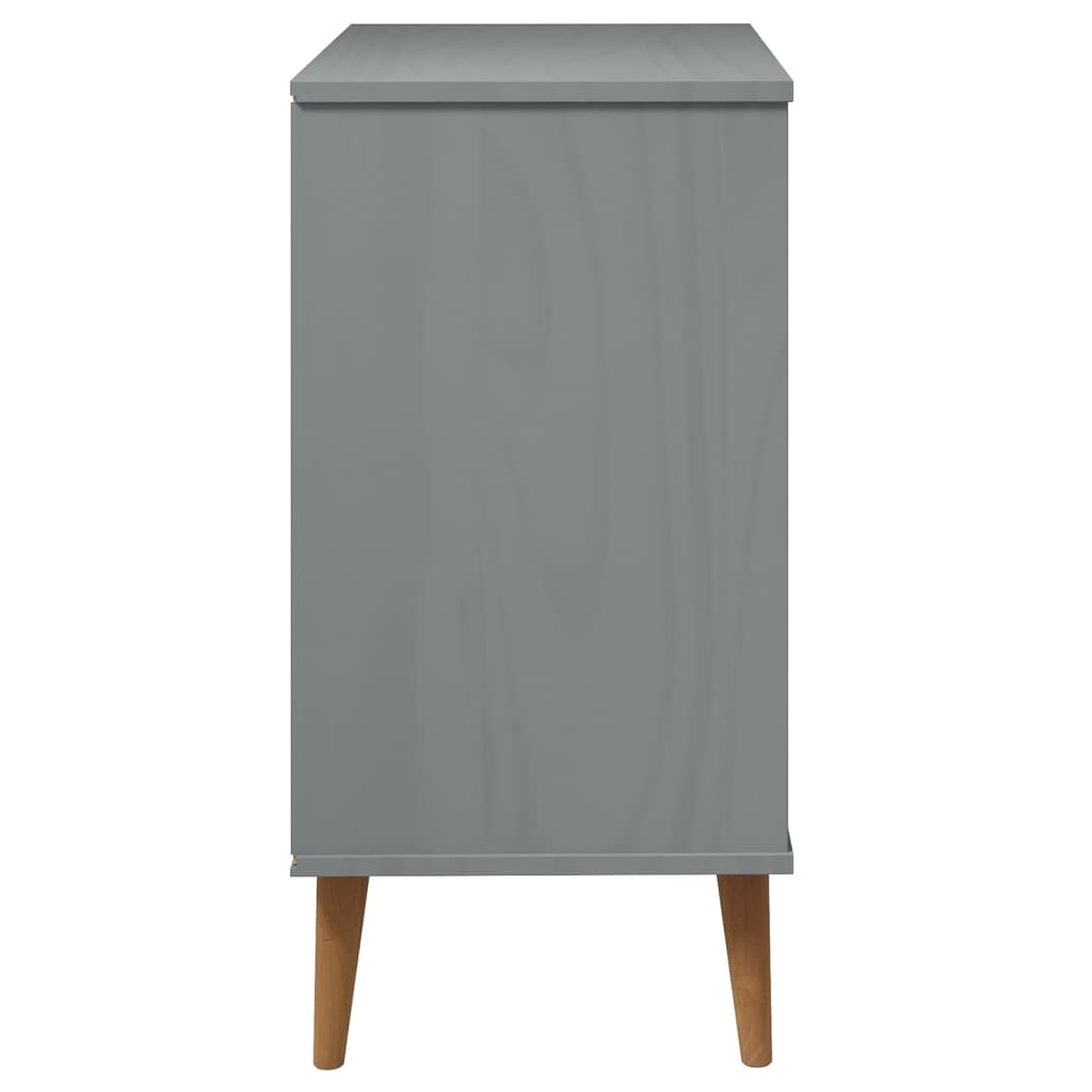 Aparador Molde Madera Maciza De Pino Gris 76,5x40x80 Cm / Vetonek_3