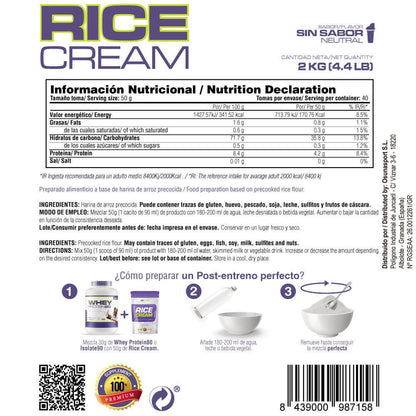 Rice Cream (crema De Arroz Pregelatinizada) - 2kg - Black Cookies - Fuente De Carbohidratos De Buena - Masmusculo_5