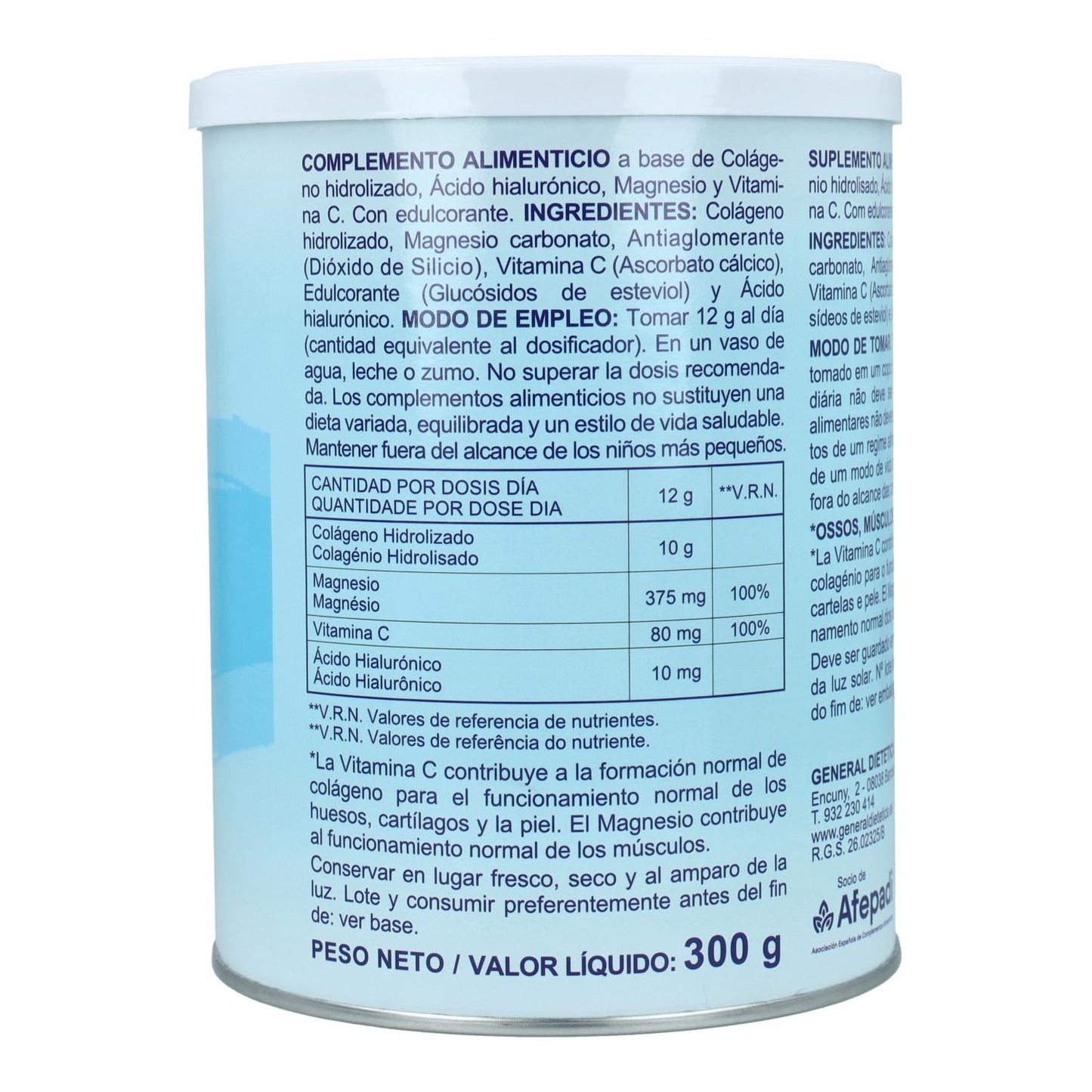 Colágeno soluble sabor neutro Integralia, 300 g
