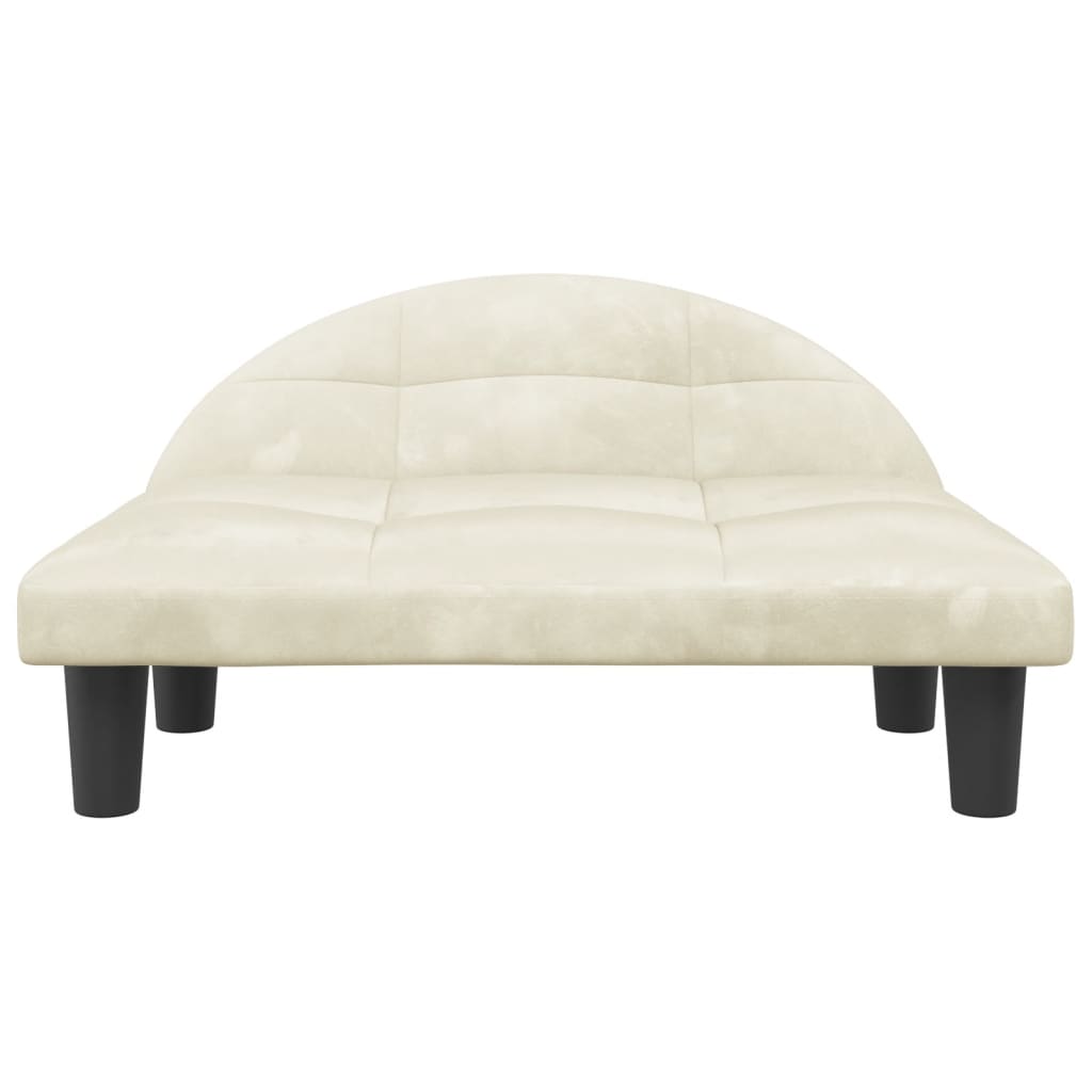 Cama Para Perros De Terciopelo Crema 70x52x30 Cm / Vetonek_0