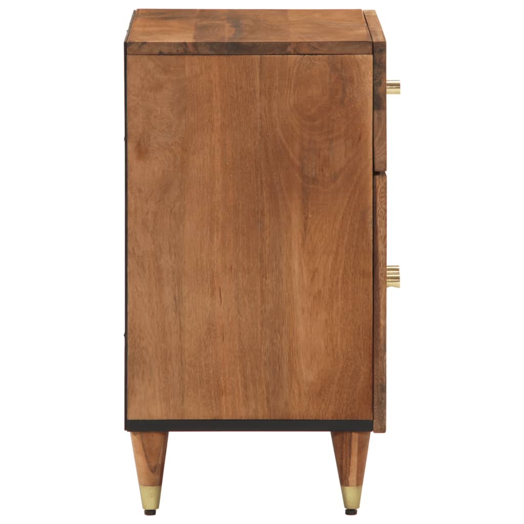 Mesita De Noche Madera Maciza De Mango 50x33x60 Cm_2