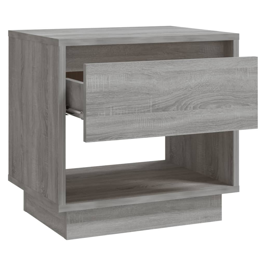 Mesita De Noche Madera De Ingeniería Gris Sonoma 45x34x44 Cm_2