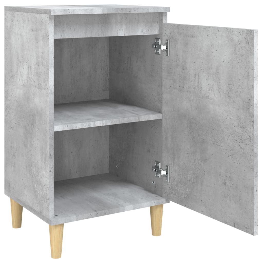 Mesitas De Noche 2 Uds Madera Gris Hormigón 40x35x70 Cm_4