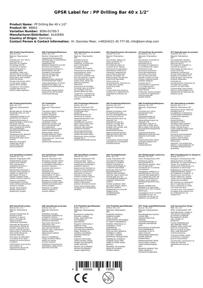 Pp Abrazadera De Perforación 40 X 1/2