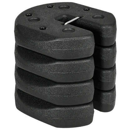 Outsunny Pack De 4 Pesos Para Carpas Plegables Rellenados Con Cemento Negro_0