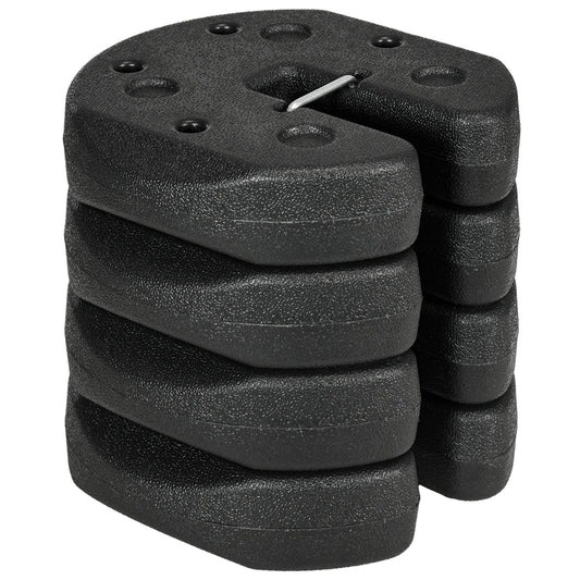 Outsunny Pack De 4 Pesos Para Carpas Plegables Rellenados Con Cemento Negro_0
