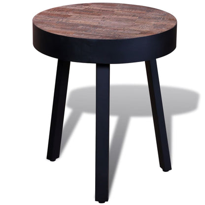 Mesita Redonda De Madera De Teca Reciclada_2