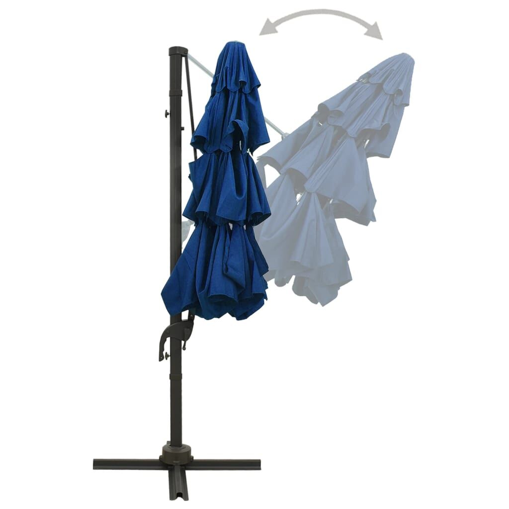 Vidaxl Sombrilla Jardín De 4 Niveles Palo Aluminio Azul Celeste 3x3 Cm_4