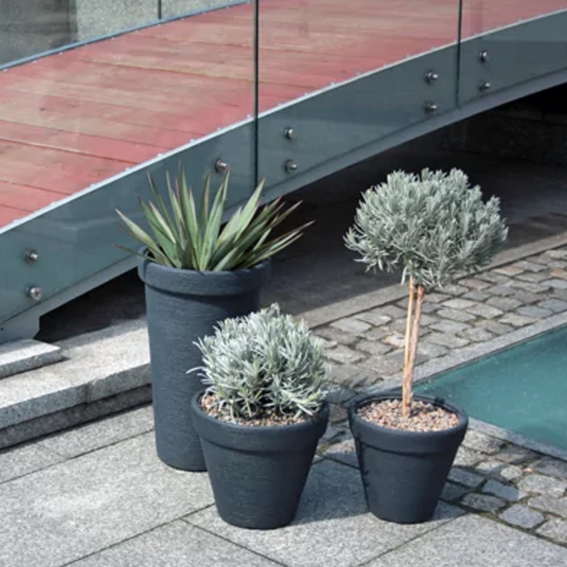 Maceta Classic 16l., Dimensiones (mm) 350x350x300, Color Antracita_4