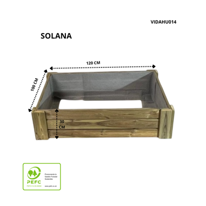 Cajón De Cultivo Solana. Altura De 30 Cm. Sin Base. Vidahuerto 120x100x30 Cm._2