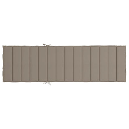 Vidaxl Cojín De Tumbona De Tela Oxford Gris Taupé 200x60x3 Cm_4