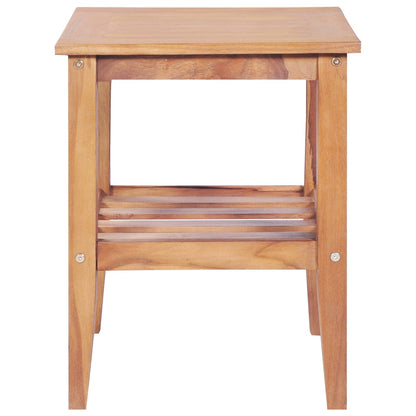 Mesa De Centro Madera Maciza De Teca 40x40x50 Cm_0