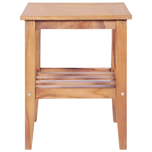 Mesa De Centro Madera Maciza De Teca 40x40x50 Cm_0