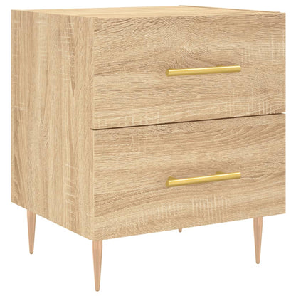 Mesita De Noche Madera De Ingeniería Roble Sonoma 40x35x47,5 Cm_0