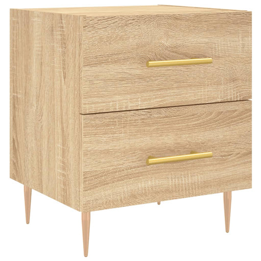 Mesita De Noche Madera De Ingeniería Roble Sonoma 40x35x47,5 Cm_0