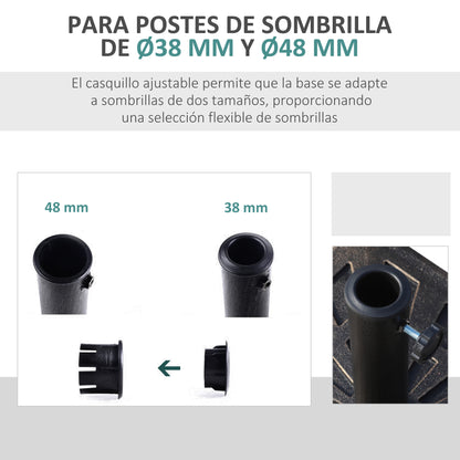 Outsunny Conjunto De Sombrilla Incluye 1 Sombrilla De Jardín Y 1 Base_5