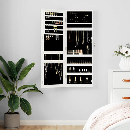Vidaxl Espejo Con Joyero De Pared Blanco 37,5x10x106 Cm_1