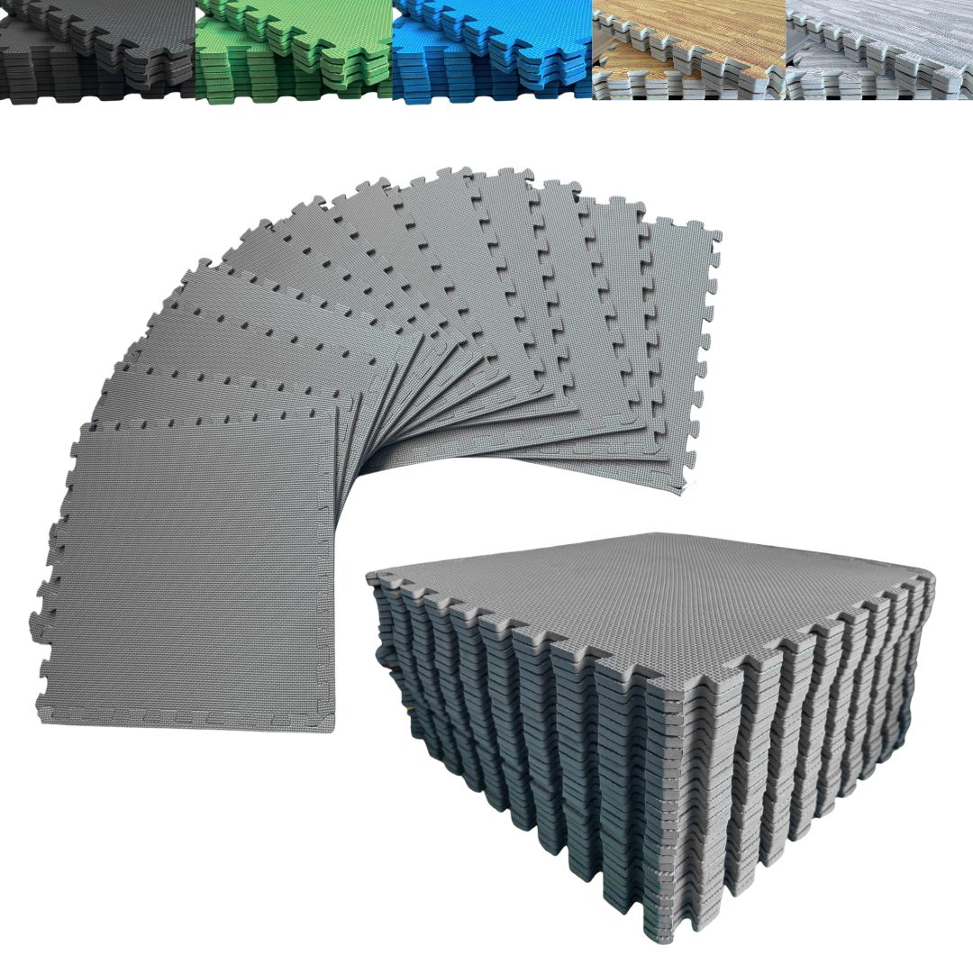 Tatami Puzzle 1cm 60x60cm – Pack 4 Uds (t60-4) Gris Jowy_0