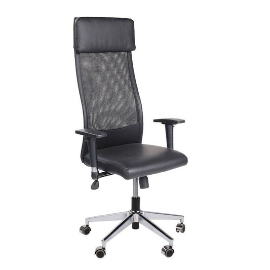 Silla De Oficina Airflow Símil, Negro, 65 X 120a128 X 65cm_0