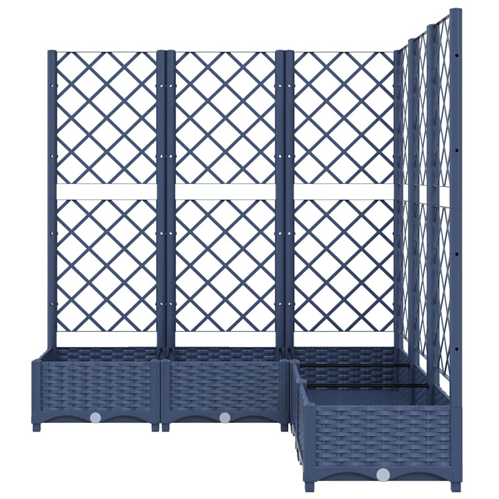 Jardinera Con Enrejado Pp Azul Gris 120x120x121,5 Cm_2