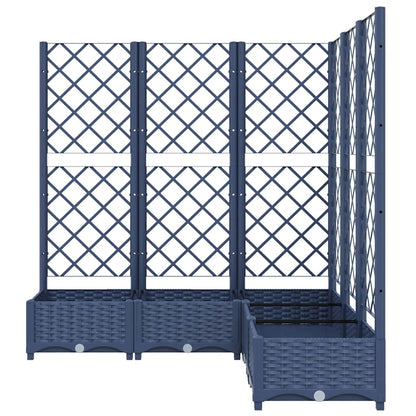 Jardinera Con Enrejado Pp Azul Gris 120x120x121,5 Cm_2