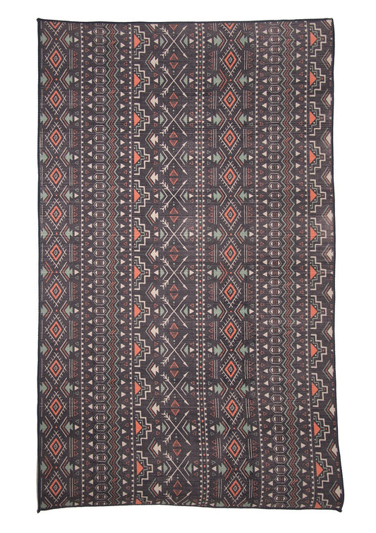 Alfombra Salón, Alfombra Dormitorio Pelo Suave Con Motivos Étnicos Morado 80x120cm- Decoración- Mobiliario Hogar_0
