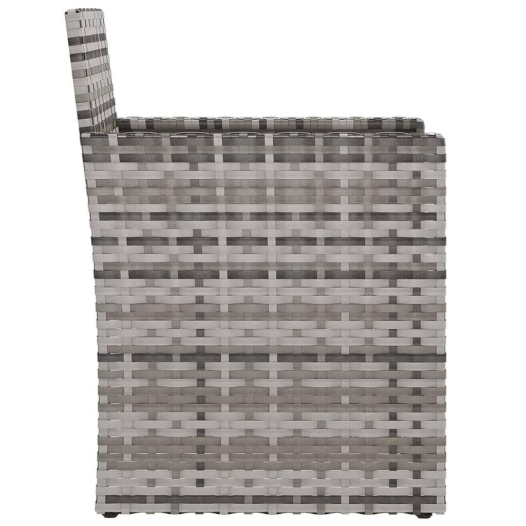 Vidaxl Sillón De Jardín Con Cojín Ratán Sintético Gris_4