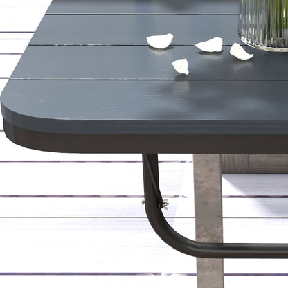 Outsunny Mesa Colgante De Balcón Plegable De Aluminio 60x40x55-64 Cm Negro_4