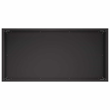 Macetero De Jardín Negro 60 X 30 X 40 Cm Acero Laminado En Frío_3