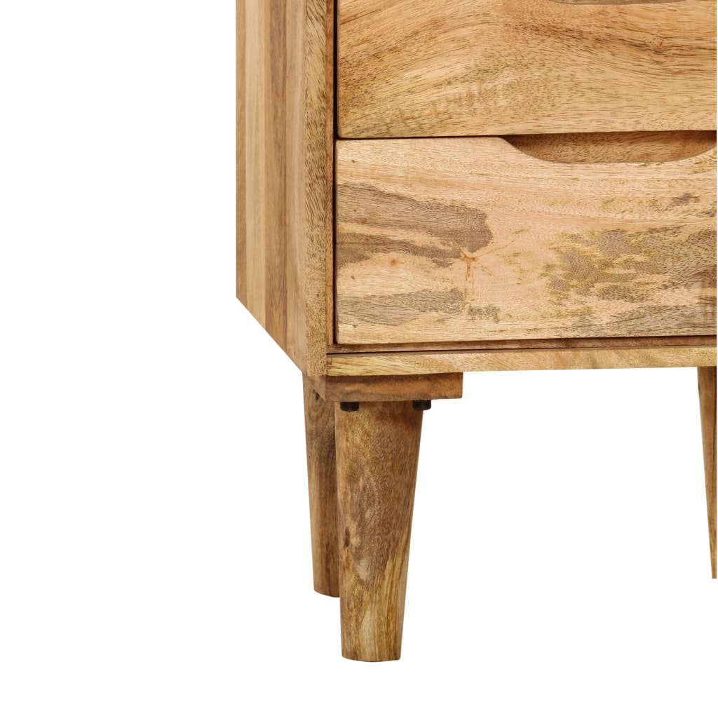 Mesita De Noche De Madera Maciza De Mango 40x30x59,5 Cm_4