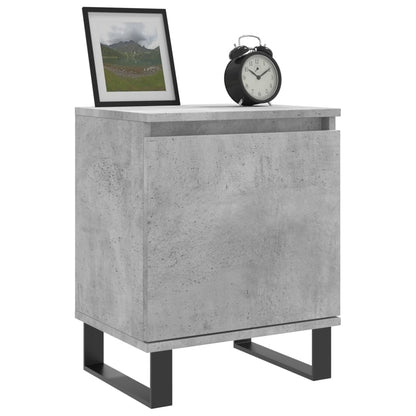 Mesita De Noche Madera De Ingeniería Gris Hormigón 40x30x50 Cm_1