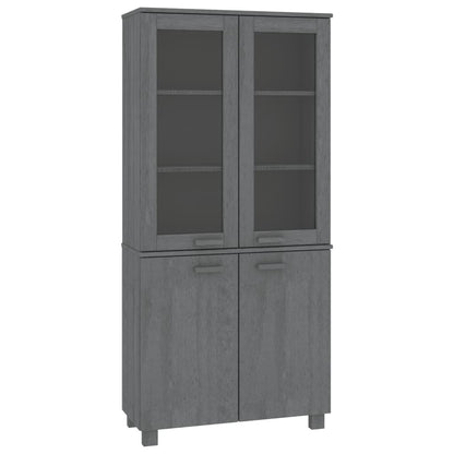 Aparador Hamar Madera De Pino Maciza Gris Oscuro_1
