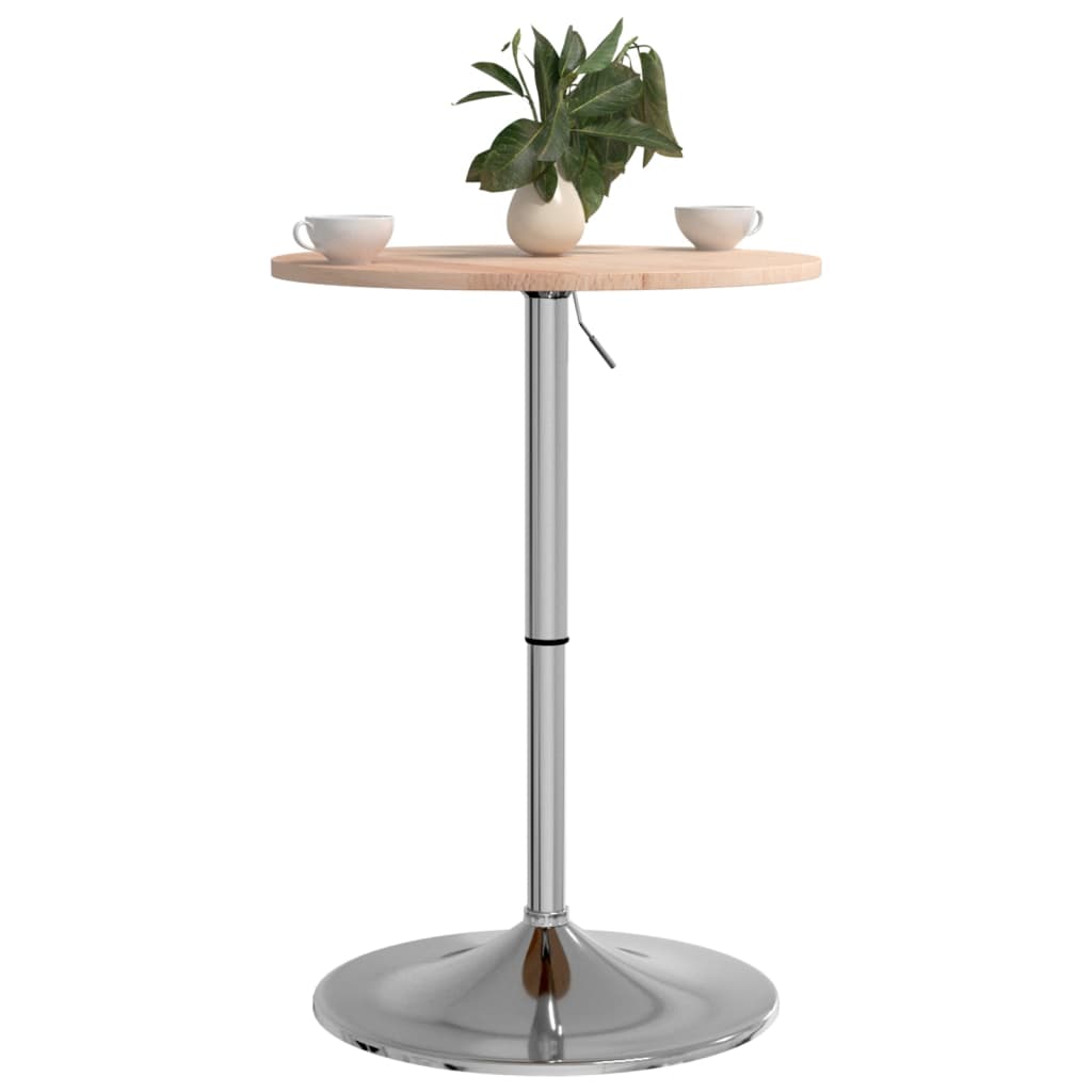 Mesa Alta De Madera Maciza Roble Ø50x89,5 Cm_2