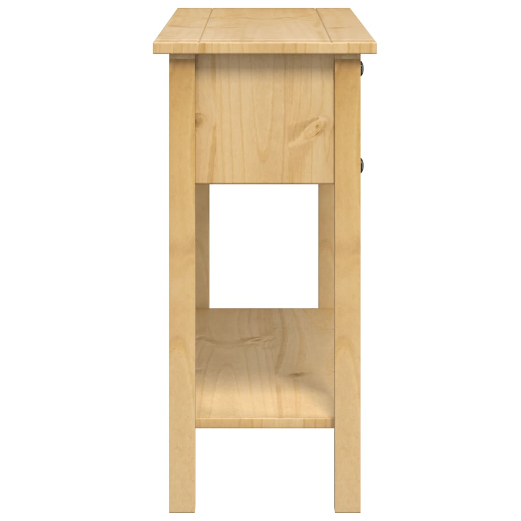 Mesa Consola Corona Madera Maciza De Pino 114x34,5x73 Cm_3