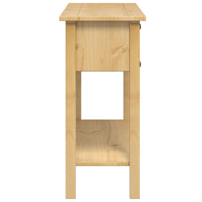 Mesa Consola Corona Madera Maciza De Pino 114x34,5x73 Cm_3