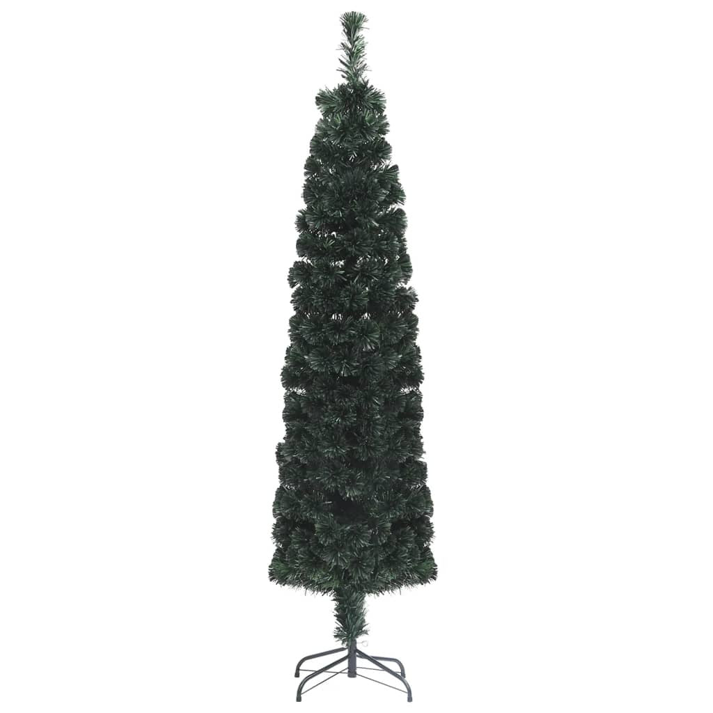 Vidaxl Árbol Navidad Artificial Estrecho Soporte Fibra Óptica 150 Cm_1