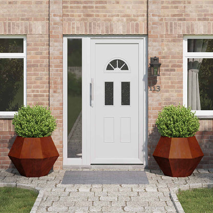 Jardinera 2 Pcs Oxidado 75 X 75 X 60 Cm Acero Autopatinable_1